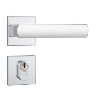 Fechadura Externa Stam 803/35 Roseta Quadrada Inox - Caixa 40mm