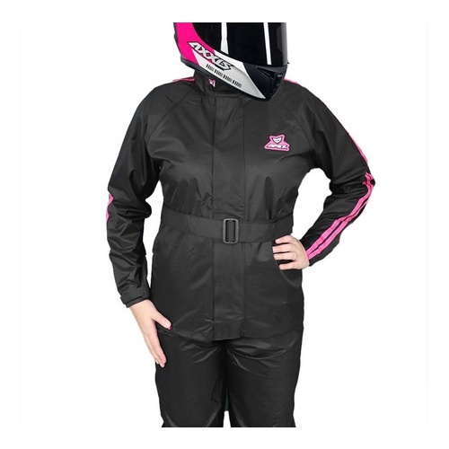 Capa Chuva Apex Nylon Preta Moto Motoqueiro Feminina