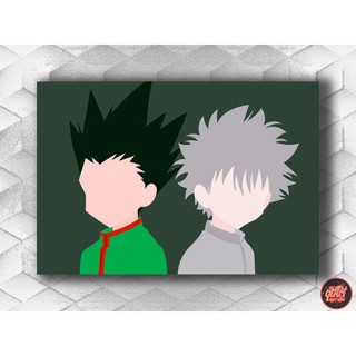 Quadro Metalizado Gon e Killua hunter x hunter Anime Placa Decorativa