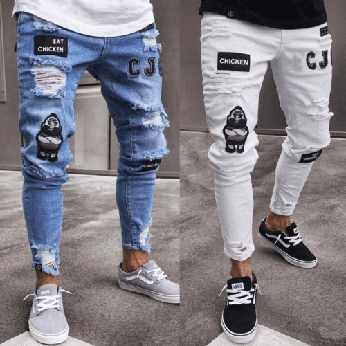 Calça Jeans Masculina Super Skinny Justa Bem Colada Na Perna Com Lycra  Elastano Premium