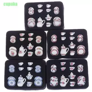 Cp 15 Pçs Conjunto De Copos De Chá De Café / Chá Em Cerâmica / Porcelana / Louça / Miniatura Para Casa