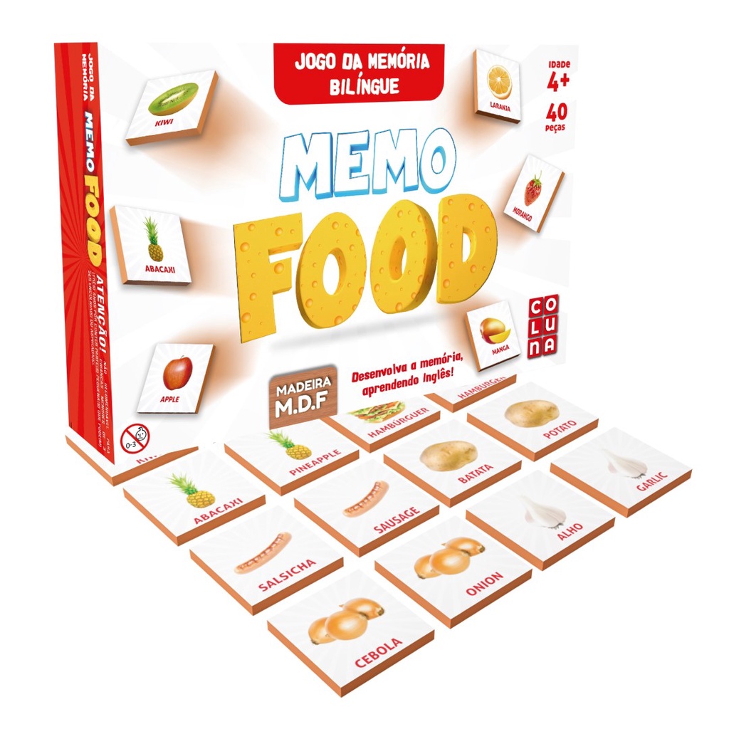 JOGO DA MEMÓRIA MINI COMIDA TÍPICA - 24 PEÇAS (ED. LIMITADA