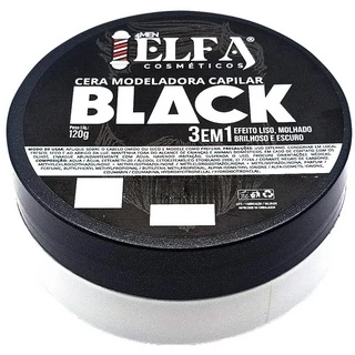 Cera Modeladora Capilar Black Pigmentante Elfa For Man 120g