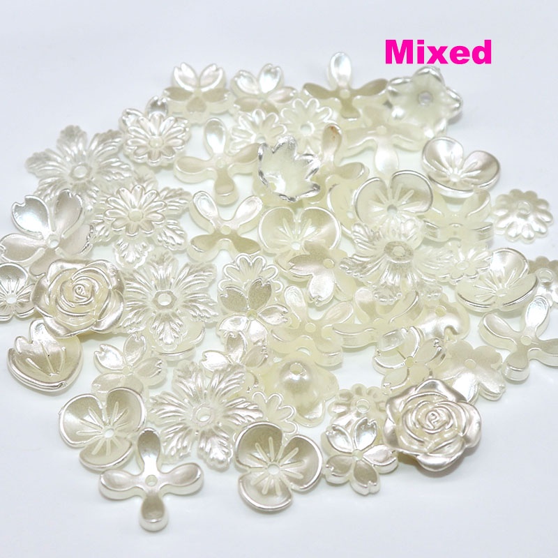 500 Housweety mybohi dal colore rotondo fiori in acrilico perline