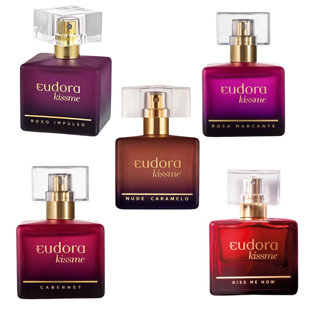 Eudora Kiss Me Now, Nude Autoral, Nude Caramelo, Rosa Marcante, More, Lovely 50ml cada