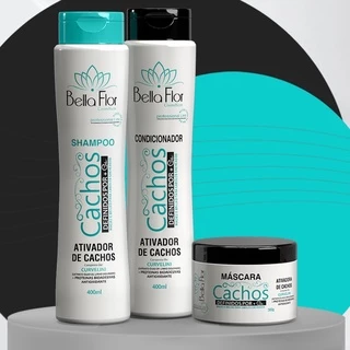 Kit Capilar Cachos Definidos 3 Produtos (Shampoo, Condicionador e Máscara) Profissional