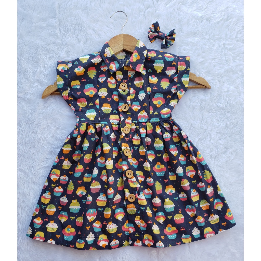 Vestido com Calcinha para bebê em meia malha Sorvete - Tip Top