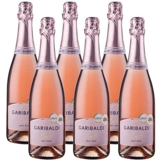 Kit 6 Espumante Garibaldi Vero Brut Rose Serra Gaúcha 750 ML