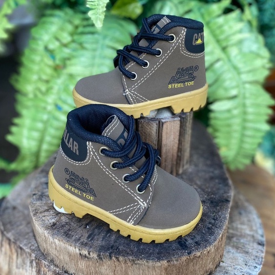 BOTA BOTINHA cano alto tênis infantil bebe menino masculino ESTILO  CATERPILLAR