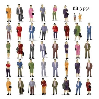 Kit 3 Pçs Sortidas Figuras Humanas Jardim Miniatura Terrário
