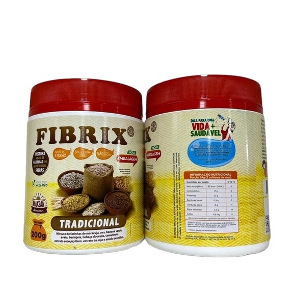 FIBRIX - Regulador Intestinal Vegano tradicional - 200g | Shopee Brasil