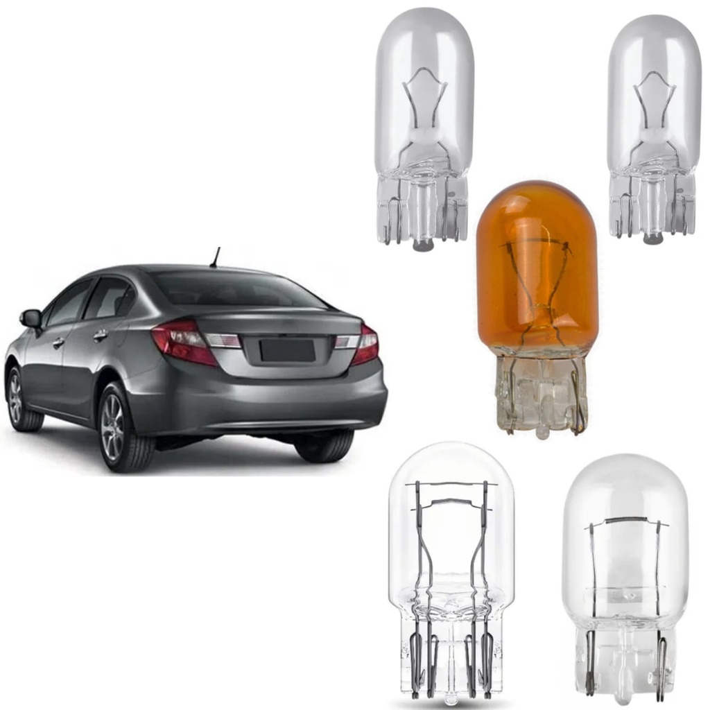 Lâmpadas Traseira Lanterna Freio Ré Seta Placa Civic 2012 15