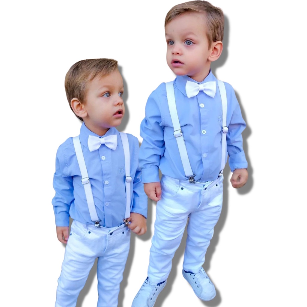 Conjunto sales batizado masculino