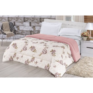 Edredom Malha Algodao Quality Super King Macio Rose