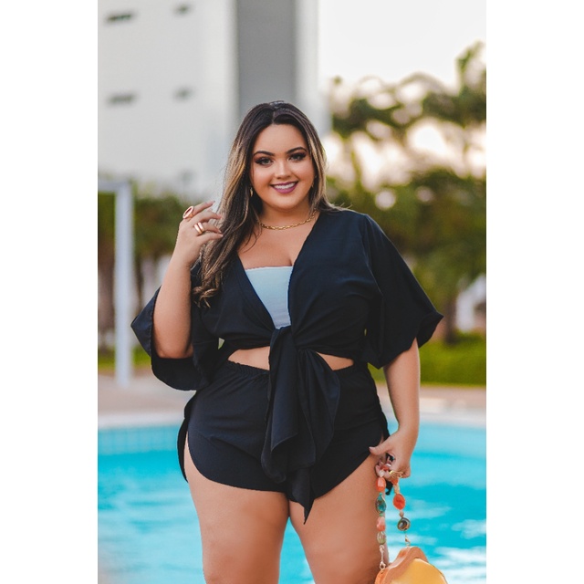 Roupas de sale piscina plus size