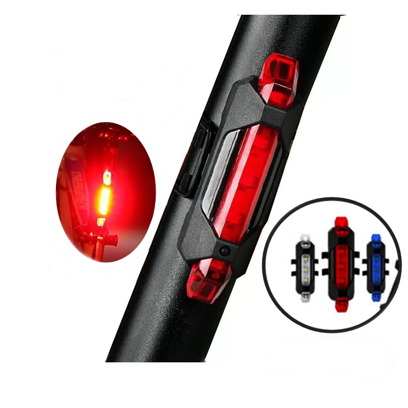 Lanterna Led Traseira Bike Sinalizador recarregável USB para bicicleta -pronta entrega R-53
