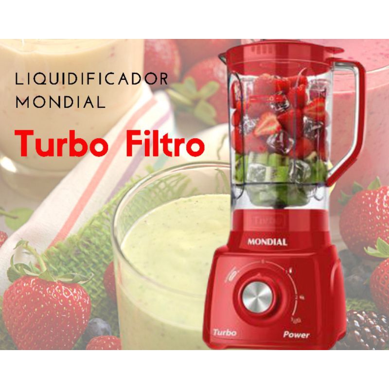 Liquidificador Mondial Turbo Filtro 3v. 500w - Preto - 110v