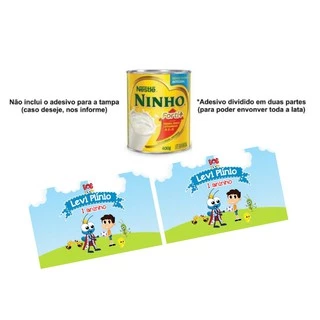 25 Rótulos Adesivos Personalizados Para Lata De Leite 400 G