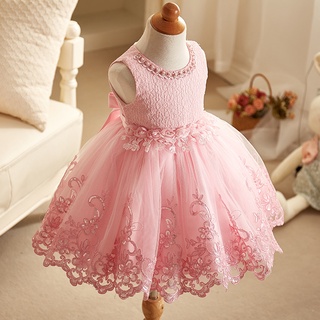 Compra online de Vestido de princesa de renda para bebê, vestido elegante  para festa de aniversário, roupa de Natal para meninas