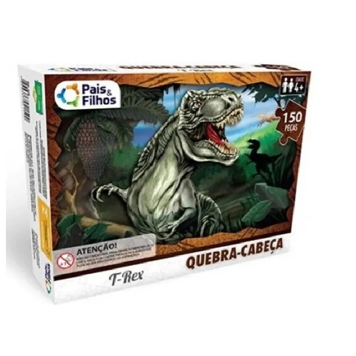 Quebra-Cabeça Formato Dinossauro 280 Peças - Grimm Toys