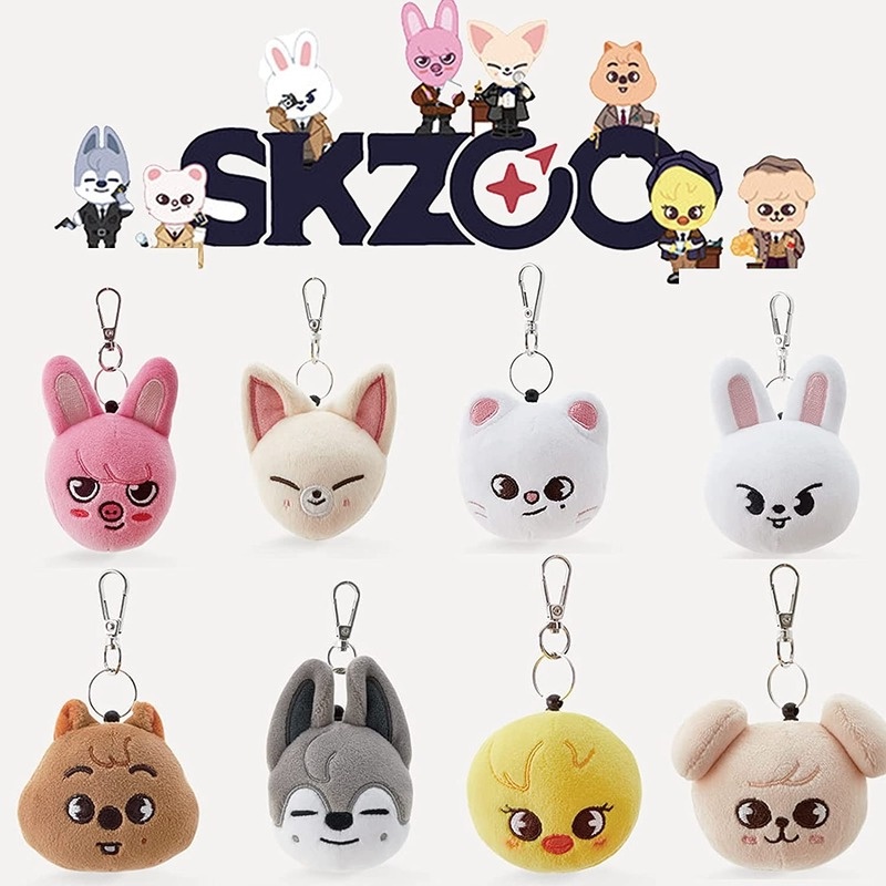 Chaveiro Skzoo Plush Stray Kids Doll Toy Idol Recheado Acessórios Para Coleção E Presente De Fãs