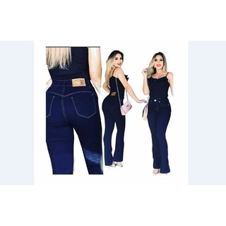 Combo 2 Calça Jeans Feminina Cós Alto Lycra