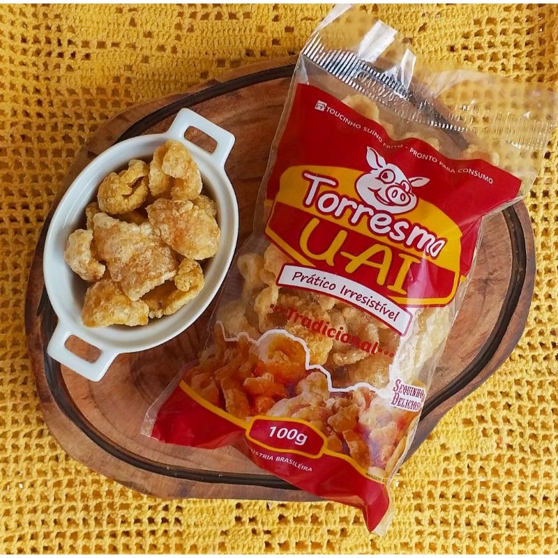 Torresmo Sequinho saboroso Minas UAI 60g Envio Imediato