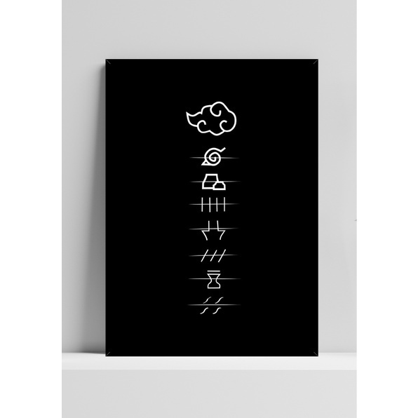 Quadro de mdf poster moldura Anime, Mangá, Naruto