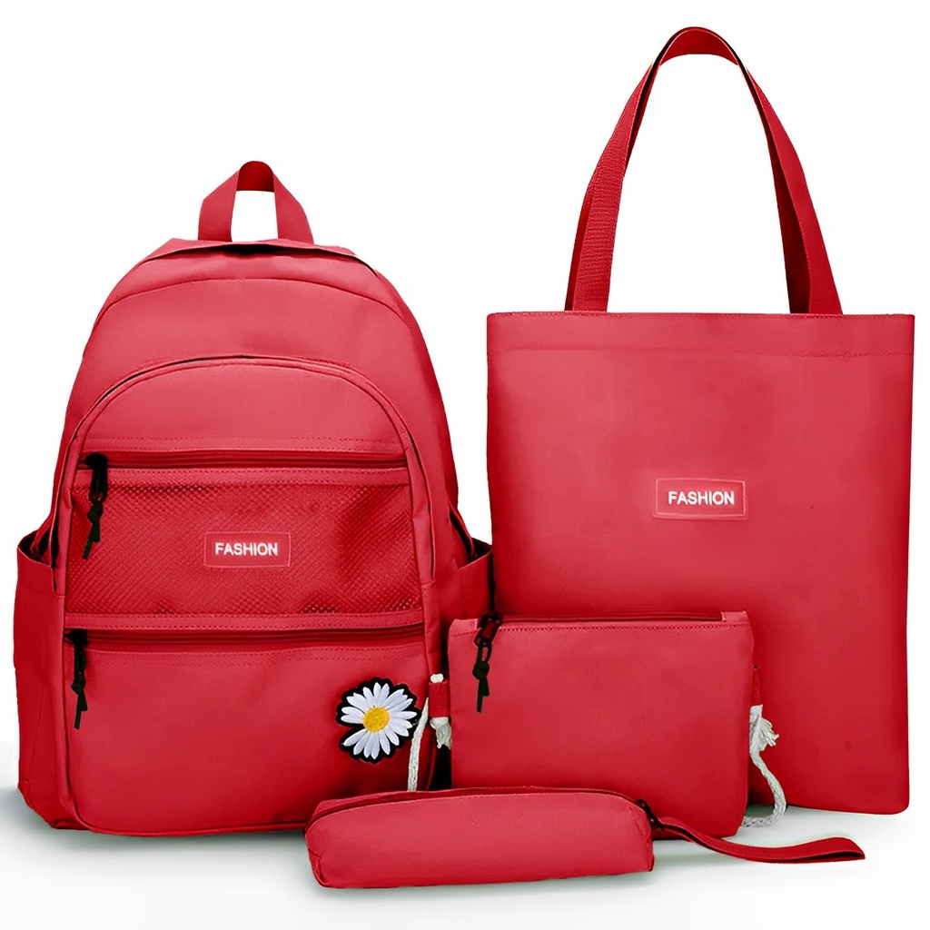 Bolsa feminina kit com 4 bolsas lindas sacolao, mochila, saquinho E carteira