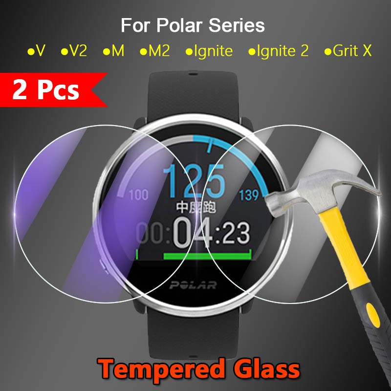 Vidro temperado para polar unite ignite 2 grit x protetor de tela para polar  ignite 2