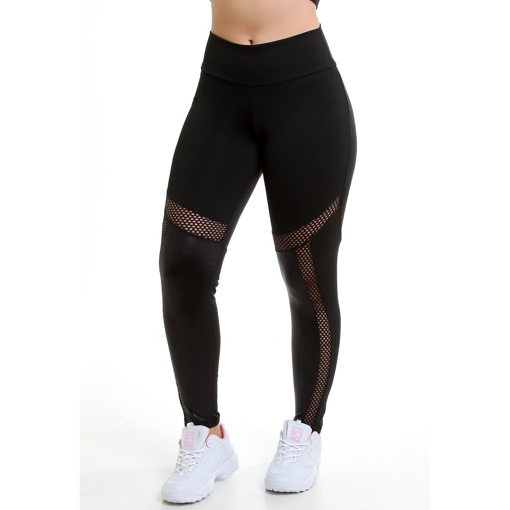 Calça Legging Fitness Detalhe Neon – Galvic Fitness