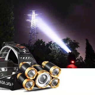 Holofote De Cabeça 1-3-5 LED (600301/302 Vários) Recarregável