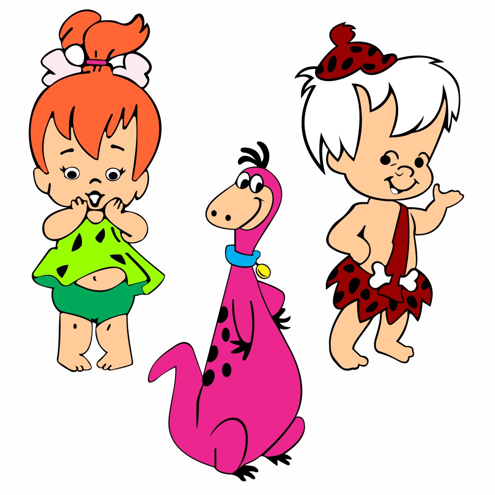 Adesivo Os Flintstones Pedrita Dino Bambam Kit Desenhos Anos 80 ...