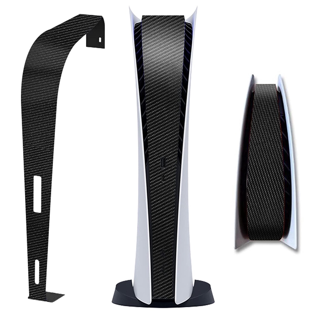 Per Ps5 Slim Textured Nero In Fibra Di Carbonio, Copertura