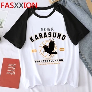 Camiseta Haikyuu Raglan Unissex Hinata Karasuno Camisa Anime