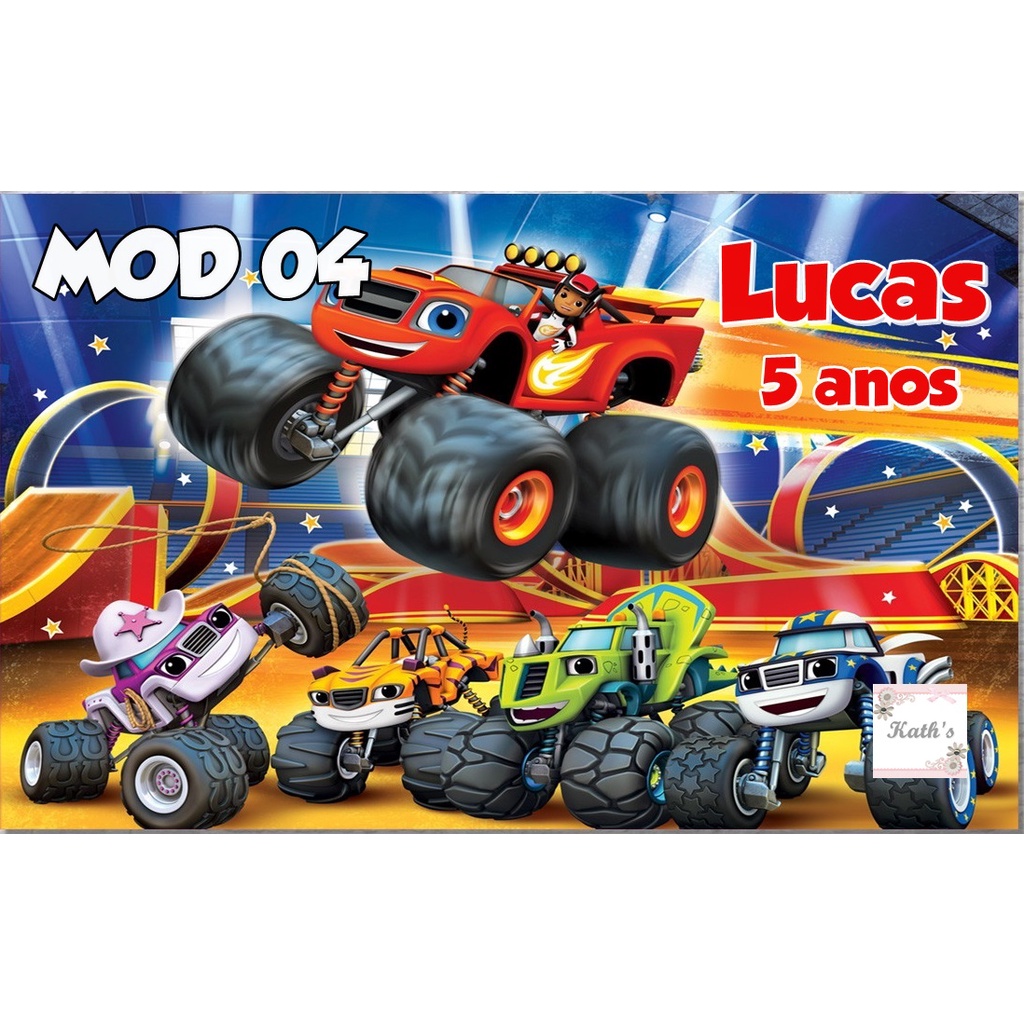 Bolo blaze monster machine quadrado