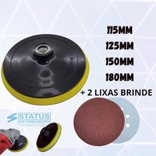 Suporte Base Disco Lixa De Velcro C/ 2 Lixas