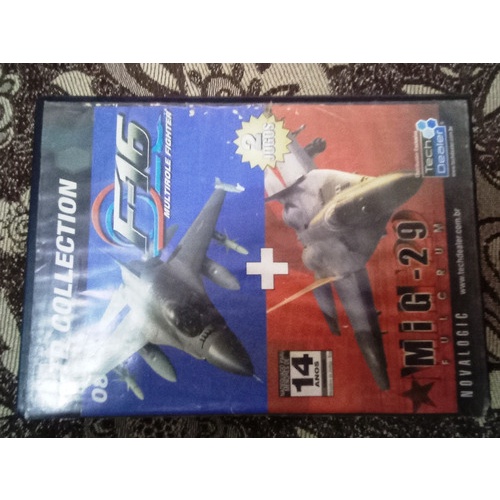 Jogo F-16 + Mig-29 (2 jogos complentos) Manual em Português Game B-Hits