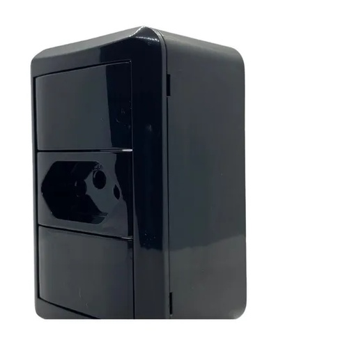 Tomada/interruptor externo Pezzi linha 50.000 MODULAR - Preto - Varios modelos