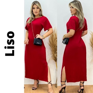 Vestido de Malha Longo Evangelico com Manguinha Varias Cores e Animal Print