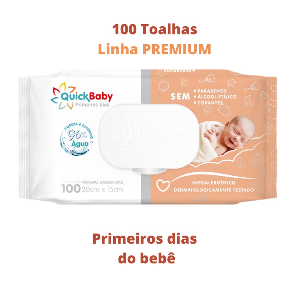 Toalha Umedecida Natural Baby c/ 100un - Baby Kids Fraldas