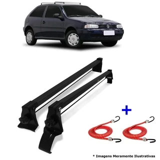 Rack Teto Bagageiro Vw Gol G2 G3 G4 2 Pts + 2 Elástico Carga em Oferta na Shopee