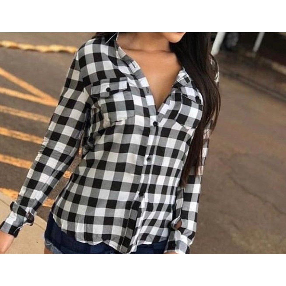 Camisa xadrez feminina El Corte Inglés em segunda mão durante 5 EUR em  Linares na WALLAPOP