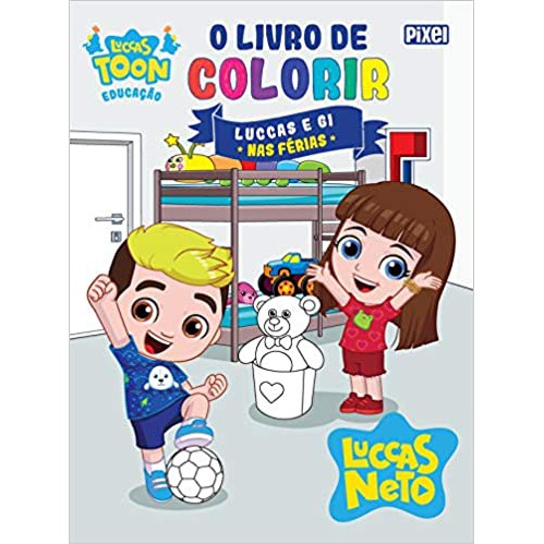 Livro De Colorir Com Adesivos Luccas Neto Tilibra - Livro de