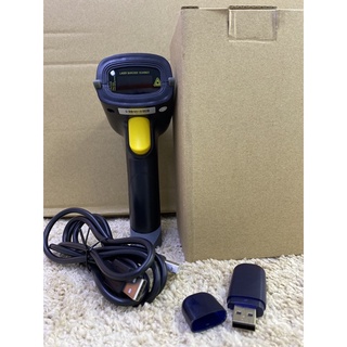 Leitor scanner de código de barra sem fio USB laser