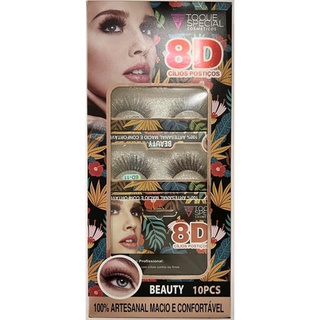 cilios postiços profissional 8D beauty toque special 100% artesanal macio confortavel