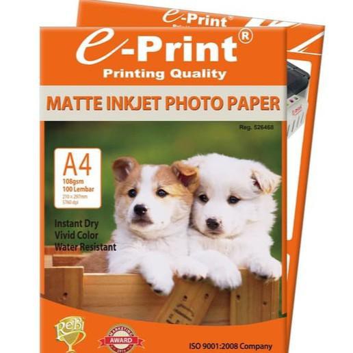 Papel SQ Fosco Para Impressora A Jato De Tinta Injeção (Transparente ...