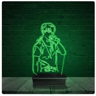 Luminária Abajur Acrílico Led - Jung-kook BTS Banda