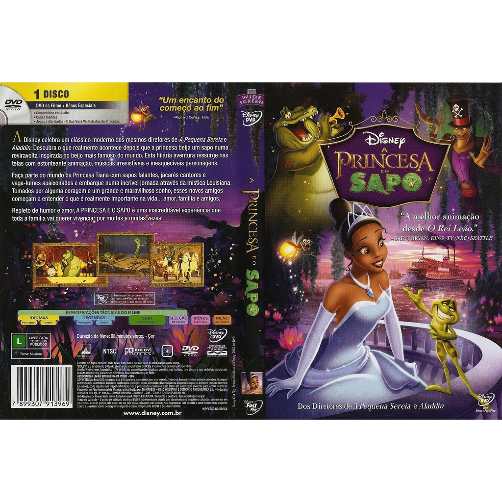DVD A Princesa e o Sapo (Walt Disney) | Shopee Brasil