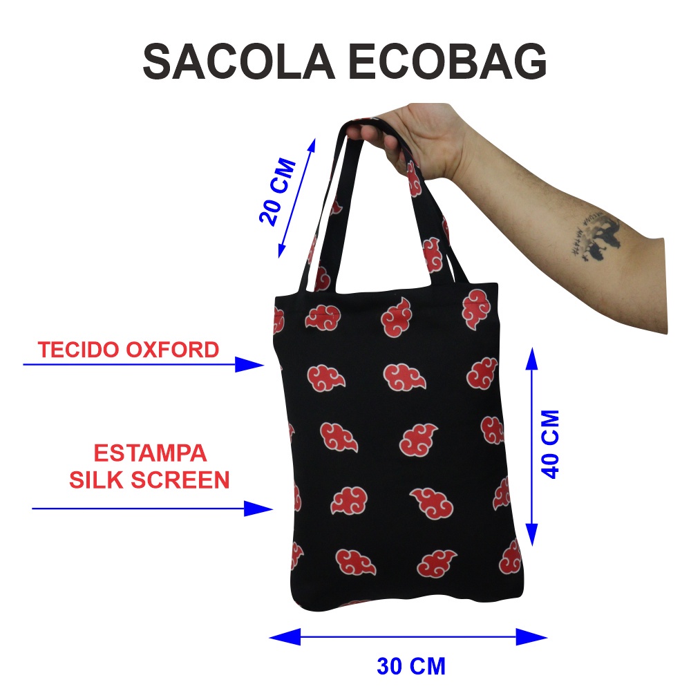 EcoBag Akatsuki Sacola Geek Personalizada Nuvem Vermelha em Promoção na  Americanas